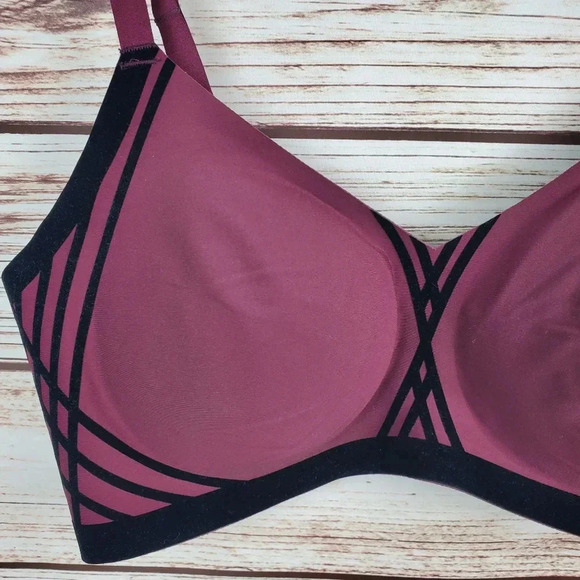 Honeylove Burgundy and Black Bra - Picture 3 of 12